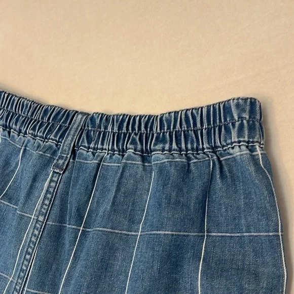 MADEWELL DENIM INDIGO WINDOWPANE HIGH RISE SHORTS 27 - Picture 9 of 16